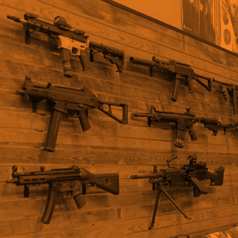 black weapon wall